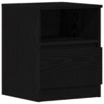 vidaXL Nočný stolík Čierny dub 40 x 40 x 50 cm Kompozitné drevo – Obrázok 2