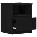 vidaXL Nočný stolík Čierny dub 40 x 40 x 50 cm Kompozitné drevo – Obrázok 5