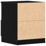 vidaXL Nočný stolík Čierny dub 40 x 40 x 50 cm Kompozitné drevo – Obrázok 8