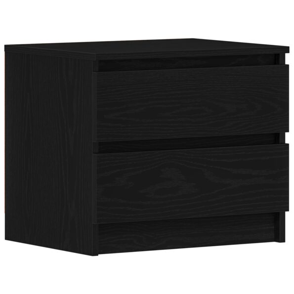 vidaXL Nočný stolík Čierny Dub 50x40x43,5 cm Kompozitné drevo – Obrázok 2