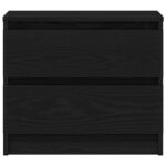 vidaXL Nočný stolík Čierny Dub 50x40x43,5 cm Kompozitné drevo – Obrázok 6