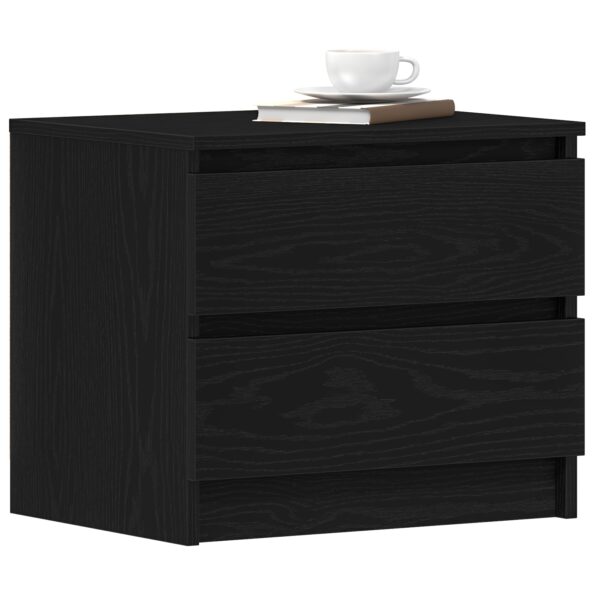 862612_3.jpg vidaXL Nočné stolíky 2 kusy Čierna Dub 50x40x43,5 cm Zložené drevo – Obrázok 3