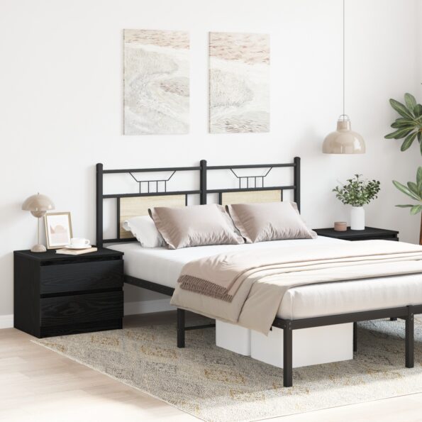 862612_4.jpg vidaXL Nočné stolíky 2 kusy Čierna Dub 50x40x43,5 cm Zložené drevo – Obrázok 4