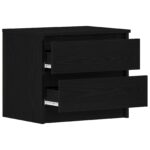 vidaXL Nočné stolíky 2 kusy Čierna Dub 50x40x43,5 cm Zložené drevo – Obrázok 5
