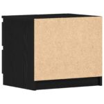 vidaXL Nočné stolíky 2 kusy Čierna Dub 50x40x43,5 cm Zložené drevo – Obrázok 7