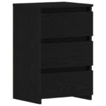 vidaXL Nočné stolíky 2 ks Čierne Dub 40x35x62,5 cm Z drevených kompozitov – Obrázok 2