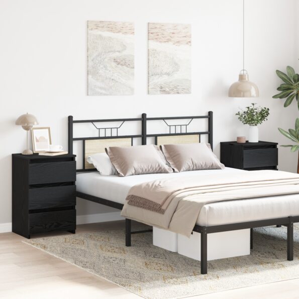 862614_4.jpg vidaXL Nočné stolíky 2 ks Čierne Dub 40x35x62,5 cm Z drevených kompozitov – Obrázok 4