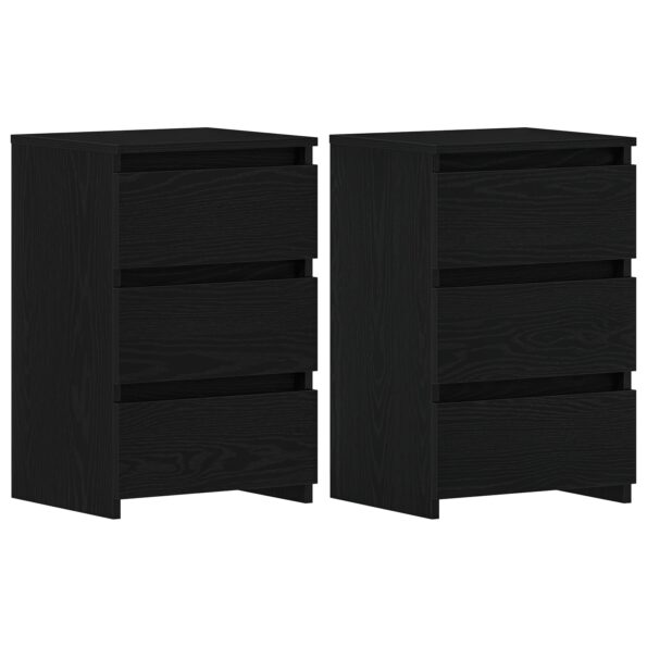 862614_6.jpg vidaXL Nočné stolíky 2 ks Čierne Dub 40x35x62,5 cm Z drevených kompozitov – Obrázok 6
