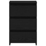 vidaXL Nočné stolíky 2 ks Čierne Dub 40x35x62,5 cm Z drevených kompozitov – Obrázok 8