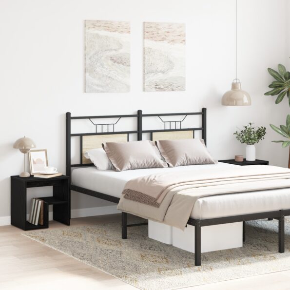 vidaXL Nočné stolíky 2 ks Čierne Duba 40x30x40 cm Kompozitné drevo – Obrázok 4