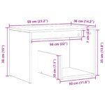 vidaXL Bočný stôl čierny dub 59x36x38 cm z kompozitného dreva – Obrázok 9