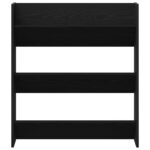 vidaXL Skrinka na topánky, čierna, dub, 80x18x90 cm, kompozitné drevo – Obrázok 6