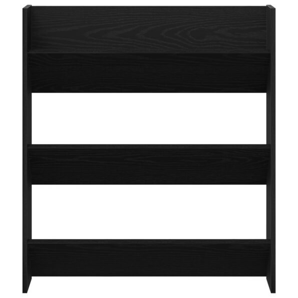 vidaXL Skrinka na topánky, čierna, dub, 80x18x90 cm, kompozitné drevo – Obrázok 6