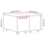 vidaXL Stôl pod lampu Čierny Dub 60x60x38 cm z drevotriesky – Obrázok 11