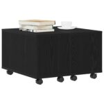 vidaXL Stôl pod lampu Čierny Dub 60x60x38 cm z drevotriesky – Obrázok 3