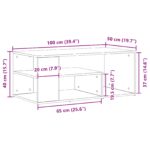 vidaXL Konferenčný stolík Čierne Dub 100x50x40 cm Kompozitné drevo – Obrázok 8