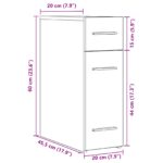 vidaXL Lekárenská Skrinka Čierny Dub 20x45,5x60 cm Zložené Drevo – Obrázok 11