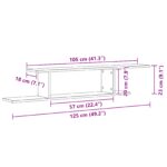 vidaXL Nástenná polica na TV, čierny dub, 125x18x23 cm, kompozitné drevo – Obrázok 10