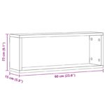 vidaXL Poličky 2 kusy Čierny Dub 60x15x23 cm Vyrobené z inžinierskeho dreva – Obrázok 12