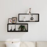 vidaXL Poličky 2 kusy Čierny Dub 60x15x23 cm Vyrobené z inžinierskeho dreva – Obrázok 4