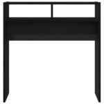 vidaXL Konzolový stôl Čierny dub - 78x30x80 cm - Z inžinierskeho dreva – Obrázok 6