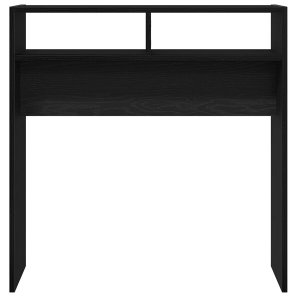 vidaXL Konzolový stôl Čierny dub - 78x30x80 cm - Z inžinierskeho dreva – Obrázok 6
