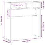 vidaXL Konzolový stôl Čierny dub - 78x30x80 cm - Z inžinierskeho dreva – Obrázok 9