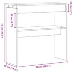 vidaXL Konzolový stôl Čierny Dub 80x30x80 cm z inžinierskeho dreva – Obrázok 9