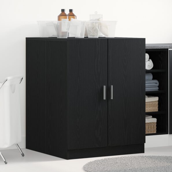 862667_1.jpg vidaXL Skrinka na práčku Čierny dub 70,5x71,5x91,5 cm z kompozitného dreva – Obrázok 1