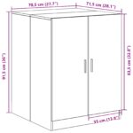 vidaXL Skrinka na práčku Čierny dub 70,5x71,5x91,5 cm z kompozitného dreva – Obrázok 11