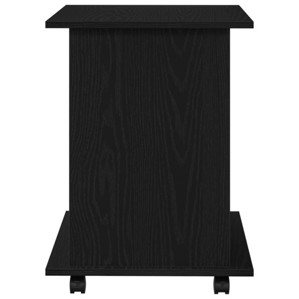 vidaXL Kolieskový kabinet Čierna dub 60x45x55 cm Kompozitné drevo – Obrázok 7