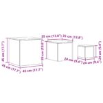vidaXL Hniezdiaci stôl 3 pcs Čierny dub Kompozitné drevo – Obrázok 11
