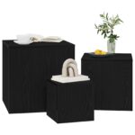 vidaXL Hniezdiaci stôl 3 pcs Čierny dub Kompozitné drevo – Obrázok 3