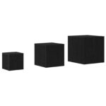 vidaXL Hniezdiaci stôl 3 pcs Čierny dub Kompozitné drevo – Obrázok 9