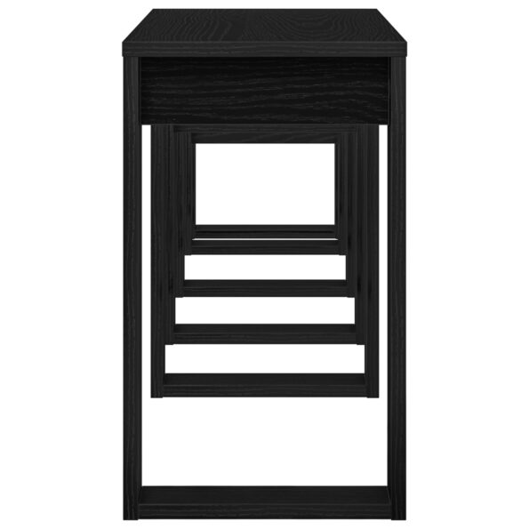 vidaXL 3-kusová súprava zásuvných stolov v čiernom dube z kompozitného dreva – Obrázok 9