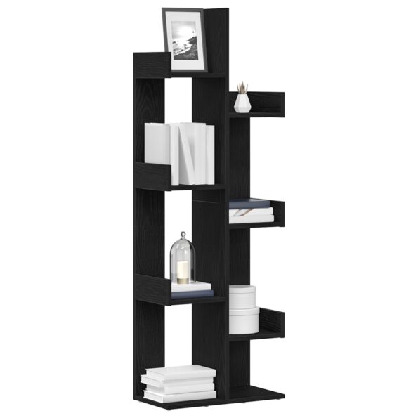 vidaXL Knižnica Čierny Dub 48x25,5x140 cm Z dreva – Obrázok 3