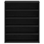 vidaXL Skrinka na topánky Čierna Dubová 60x35x70 cm Zložená z kompozitného dreva – Obrázok 6