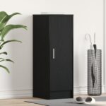 vidaXL Skriňa na topánky - Čierna Dub - 32x35x92 cm - Kompozitné drevo