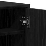 vidaXL Skriňa na topánky - Čierna Dub - 32x35x92 cm - Kompozitné drevo – Obrázok 10