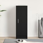 vidaXL Skriňa na topánky - Čierna Dub - 32x35x92 cm - Kompozitné drevo – Obrázok 4