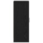 vidaXL Skriňa na topánky - Čierna Dub - 32x35x92 cm - Kompozitné drevo – Obrázok 7