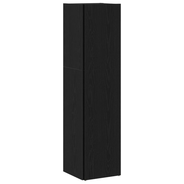 vidaXL Knižnica Čierna Dub 33x33x132 cm z kompozitného dreva – Obrázok 4