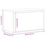 vidaXL lavička na sedenie, čierna dub, 80x40x45 cm, z kompozitného dreva – Obrázok 11
