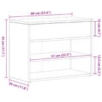 vidaXL Lavica do chodby v čiernom dubovom vzhľade 60x30x45 cm, z kompozitného dreva – Obrázok 10