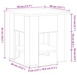 vidaXL Konferenčný stolík Čierna Dub 40x40x42 cm Kompozitné drevo – Obrázok 9