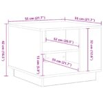 vidaXL Čierny dubový konferenčný stolík 55x55x42 cm z kompozitného dreva – Obrázok 9