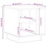 vidaXL Konferenčný stolík Čierna Dub 40x40x43 cm Kompozitné drevo – Obrázok 9