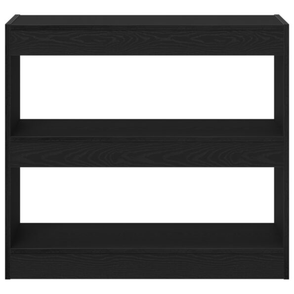 vidaXL Čierny dubový knižnica - 80x30x72 cm – Obrázok 5