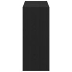 vidaXL Čierny dubový knižnica - 80x30x72 cm – Obrázok 6