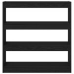 vidaXL Knižnica/Rozdeľovač Čierny dub 100x30x103cm Inžinierske drevo – Obrázok 6